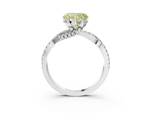 White gold Fancy Yellow Heart Cut Solitaire Twist Pave Diamond Engagement Ring with Prong Setting_15