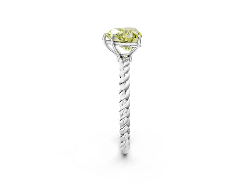 White gold Fancy Yellow Heart Cut Solitaire Twisted Band 4-Prong Ring_38