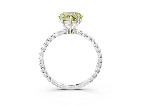 White gold Fancy Yellow Heart Cut Solitaire Twisted Band 4-Prong Ring_39