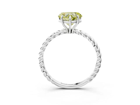 White gold Fancy Yellow Heart Cut Solitaire Twisted Band 4-Prong Ring_48