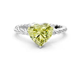White gold Fancy Yellow Heart  Cut Solitaire Twisted Band with Four-Prong Setting_53