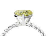 White gold Fancy Yellow Heart  Cut Solitaire Twisted Band with Four-Prong Setting_57