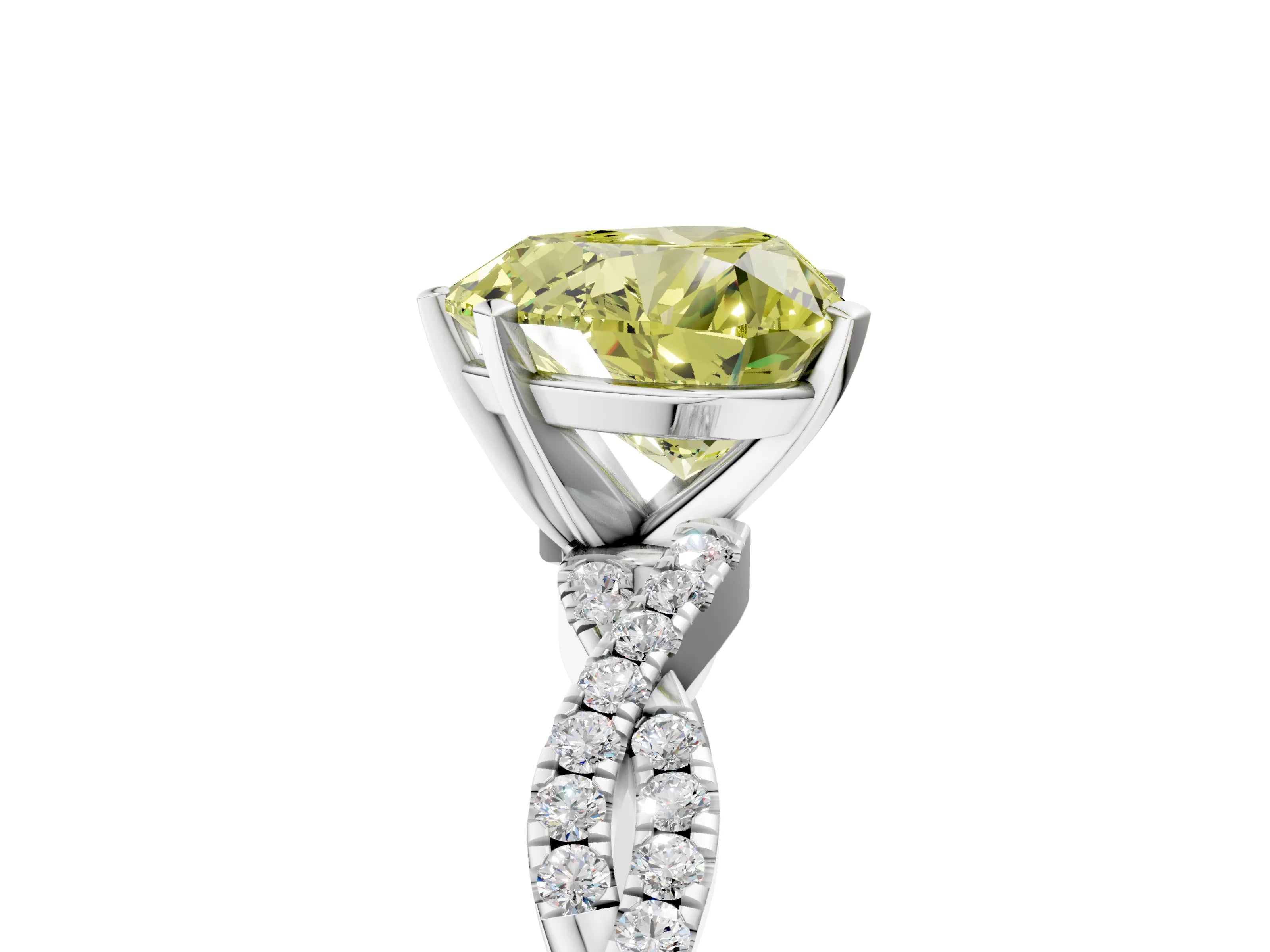 White gold Fancy Yellow Heart Cut Solitaire Twisted Pave Band with Four-Prong Setting_20
