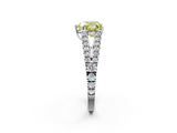 White gold Fancy Yellow Heart  Cut Split Shank Pave Diamond Engagement Ring with Four-Prong Setting_26