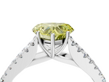 White gold Fancy Yellow Heart  Cut Split Shank Pave Diamond Engagement Ring with Four-Prong Setting_28