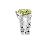 White gold Fancy Yellow Heart  Cut Split Shank Pave Diamond Engagement Ring with Four-Prong Setting_29
