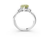 White gold Fancy Yellow Heart  Cut Three-Stone Channel Set Ring with Bar Prongs_27