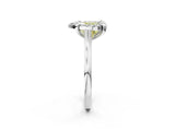White gold Fancy Yellow Heart  Diamond Cluster Halo Solitaire with Four-Prong Setting_91