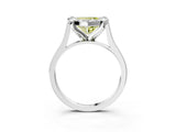 White gold Fancy Yellow Heart  Diamond Cluster Halo Solitaire with Four-Prong Setting_92