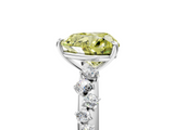 White gold Fancy Yellow Heart  Diamond Cluster Prong-Set Solitaire Ring_46