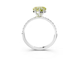 White gold Fancy Yellow Heart  Diamond Pavé Band with Six-Prong Setting_18