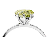 White gold Fancy Yellow Heart  Diamond Pavé Band with Six-Prong Setting_31