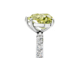 White gold Fancy Yellow Heart  Diamond Pavé Band with Six-Prong Setting_32