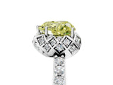 White gold Fancy Yellow Heart  Diamond Solitaire Ring with Shared Prong Pavé Band_18