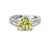 White gold Fancy Yellow Heart  Diamond Solitaire with Pave Band and Six-Prong Setting_20