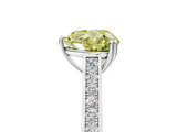 White gold Fancy Yellow Heart  Diamond Solitaire with Pave Band and Six-Prong Setting_25