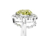 White gold Fancy Yellow Heart  Halo Cluster Diamond Engagement Ring with Solitaire Band and Prong Setting_54