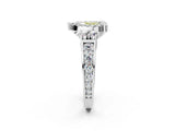 White gold Fancy Yellow Heart  Halo Diamond Engagement Ring with Split Shank and Four-Prong Setting_57