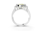 White gold Fancy Yellow Heart  Halo Diamond Engagement Ring with Split Shank and Four-Prong Setting_58