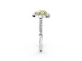 White gold Fancy Yellow Heart  Halo Diamond Pavé Solitaire Ring_47