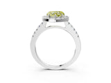 White gold Fancy Yellow Heart  Halo Diamond Pavé Solitaire Ring_48