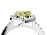 White gold Fancy Yellow Heart  Halo Diamond Pavé Solitaire Ring_49
