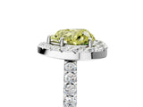 White gold Fancy Yellow Heart  Halo Diamond Pavé Solitaire Ring_50