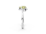 White gold Fancy Yellow Heart  Halo Diamond Ring with Round Cluster Setting, Solitaire Band, and Four-Prong Setting_68