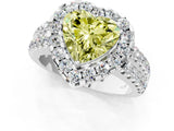 White gold Fancy Yellow Heart  Halo Diamond Split Shank Engagement Ring with Prong Setting_28