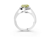 White gold Fancy Yellow Heart  Halo Pavé Diamond Engagement Ring with Bezel Setting_40