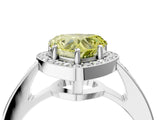 White gold Fancy Yellow Heart  Halo Pavé Diamond Engagement Ring with Bezel Setting_41