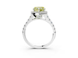 White gold Fancy Yellow Heart  Halo Pavé Diamond Engagement Ring with Four-Prong Setting_39