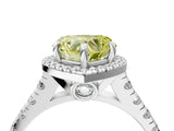 White gold Fancy Yellow Heart  Halo Pavé Diamond Engagement Ring with Four-Prong Setting_42