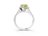 White gold Fancy Yellow Heart  Halo Pavé Diamond Engagement Ring with Four-Prong Setting_51