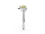White gold Fancy Yellow Heart  Halo Pavé Diamond Engagement Ring with Four-Prong Setting_52