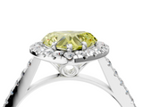 White gold Fancy Yellow Heart  Halo Pavé Diamond Engagement Ring with Four-Prong Setting_7