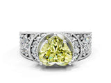 White gold Fancy Yellow Heart  Halo Pave Diamond Engagement Ring with Milgrain Detailing_49