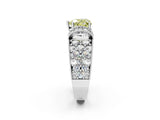 White gold Fancy Yellow Heart  Halo Pave Diamond Engagement Ring with Milgrain Detailing_50