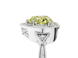 White gold Fancy Yellow Heart  Halo Round Diamond Milgrain Pave Engagement Ring_8
