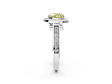 White gold Fancy Yellow Heart  Halo Solitaire Diamond Ring with Pave Band and Bezel Setting_51