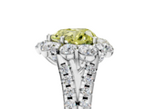 White gold Fancy Yellow Heart  Halo Split Shank Diamond Engagement Ring with Pave Band and Four-Prong Setting_59