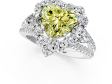White gold Fancy Yellow Heart  Halo Split Shank Diamond Engagement Ring with Prong Setting_21