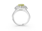White gold Fancy Yellow Heart  Halo Split Shank Diamond Engagement Ring with Prong Setting_23