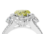 White gold Fancy Yellow Heart  Halo Split Shank Diamond Engagement Ring with Prong Setting_24