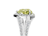 White gold Fancy Yellow Heart  Halo Split Shank Diamond Ring with Prong Setting_25