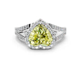 White gold Fancy Yellow Heart  Halo Split Shank Pave Diamond Ring with Four-Prong Setting_50