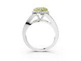 White gold Fancy Yellow Heart  Halo Split Shank Pave Diamond Ring with Four-Prong Setting_53