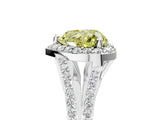 White gold Fancy Yellow Heart  Halo Split Shank Pave Diamond Ring with Four-Prong Setting_54
