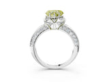 White gold Fancy Yellow Heart  Halo Split Shank Pave Diamond Ring with Petal Prong Setting_35