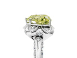 White gold Fancy Yellow Heart  Halo Split Shank Pave Diamond Ring with Petal Prong Setting_37